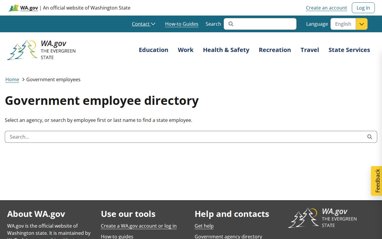 Clark County people directories access to Washington employee contacts
